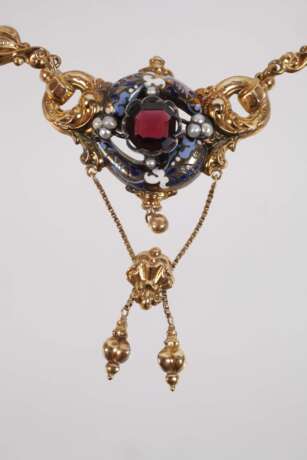 Biedermeiercollier mit Granatbesatz - photo 2