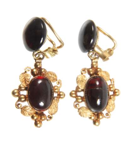 Paar Ohrclips mit Granaten - photo 1 Paar Ohrclips mit Granaten - photo 1