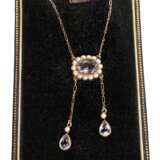 Collier mit Perlen und Amethysten - photo 1