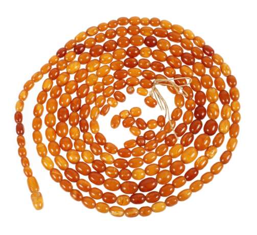 Lange Bernsteinkette Butterscotch - фото 1