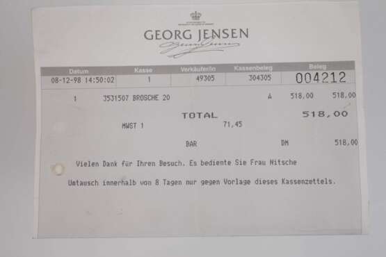 Georg Jensen Schmuckbrosche - photo 3 Georg Jensen Schmuckbrosche - photo 3