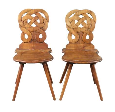 Paar Brettstühle - photo 1