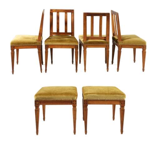 Vier Stühle und zwei Hocker Klassizismus - фото 1 Vier Stühle und zwei Hocker Klassizismus - фото 1