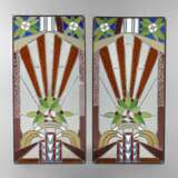 Paar große Bleiglasfenster Jugendstil - фото 1