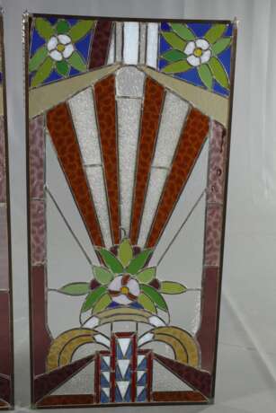 Paar große Bleiglasfenster Jugendstil - фото 2 Paar große Bleiglasfenster Jugendstil - фото 2