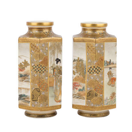 Paar Satsuma-Vasen, JAPAN, 19. Jahrhundert. - photo 3
