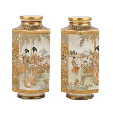 Paar Satsuma-Vasen, JAPAN, 19. Jahrhundert. - фото 4