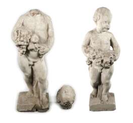 Paar lebensgroße Gartenfiguren