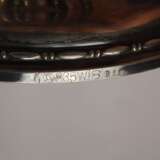 Silber Fußschale mit Glaseinsatz - фото 4