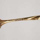 Silber zwölf Mokkalöffel Irisblütendekor - фото 4