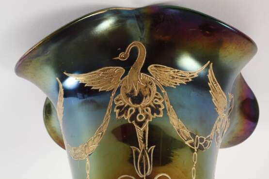Jugendstilvase mit Schwanendekor - photo 4