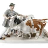 Meissen "Bauer mit Ochsengespann" - Foto 1