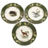 Nymphenburg drei Teller Jagdmotive - Foto 1