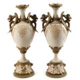 Royal Dux Paar große Prunkvasen mit Drachenhenkel - Foto 1