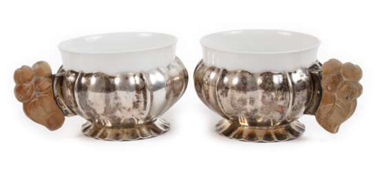 Paar Mokkatassen mit Porzellaneinsatz - фото 1