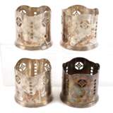 Vier Flaschenhalter Hotelsilber - photo 1