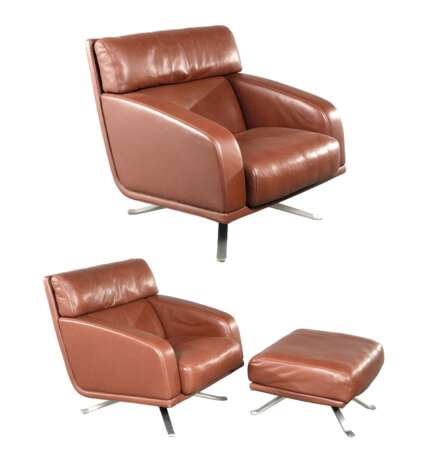 Rolf Benz, zwei Loungesessel und Ottomane - photo 1 Rolf Benz, zwei Loungesessel und Ottomane - photo 1