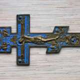 Старообрядческий киотный крест. XIХ в. литейщики-старообрядцы поморского Выга Bronce Moulage Выг Выг XIX век. - photo 3