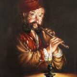 Bildplatte Flötenspieler bei Kerzenschein - Foto 1