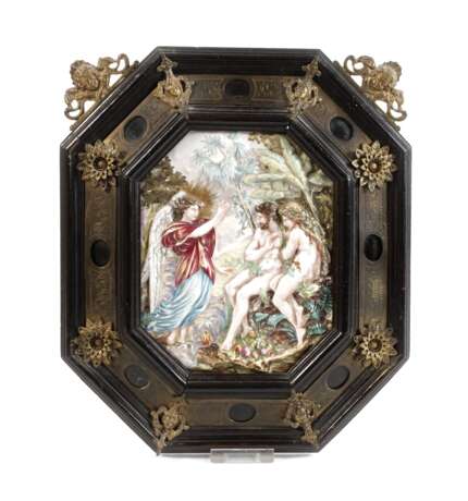 Capodimonte Bildtafel Adam und Eva im Paradies - Foto 1 Capodimonte Bildtafel Adam und Eva im Paradies - Foto 1