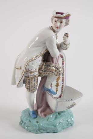 Edeldame und Rosenkavalier mit Blumenschale - фото 2