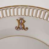 KPM Berlin vier Durchbruchteller Hausmalerei - Foto 3