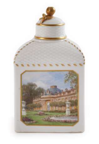 KPM Berlin Teedose Ansicht Schloss Sanssouci - Foto 1 KPM Berlin Teedose Ansicht Schloss Sanssouci - Foto 1