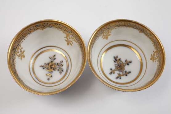 Meissen Paar frühe Koppchen Blau-/Goldmalerei - Foto 2