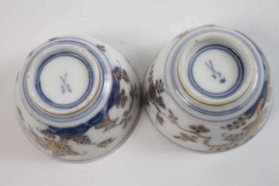 Meissen Paar frühe Koppchen Blau-/Goldmalerei - Foto 3