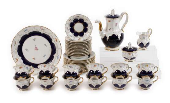 Meissen prunkvolles Kaffeeservice "B-Form" - photo 1
