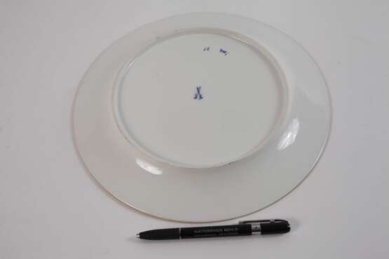 Meissen Zierteller Figurenmalerei und Blaufond - Foto 4