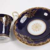 Meissen prunkvolle Mokkatasse Figurenmalerei - Foto 2