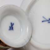 Meissen prunkvolle Mokkatasse Figurenmalerei - Foto 4