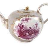 Meissen Teekanne Figurenmalerei - Foto 1