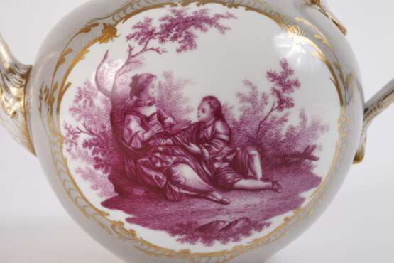 Meissen Teekanne Figurenmalerei - Foto 2