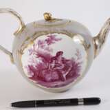Meissen Teekanne Figurenmalerei - Foto 3