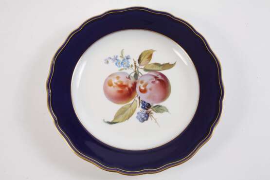 Meissen Paar Obstteller mit Blaufond - photo 3