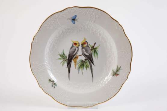 Meissen sechs Speiseteller Vogelmalerei - photo 2