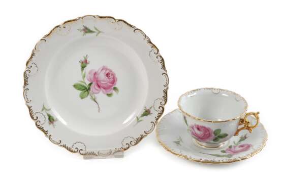 Meissen Kaffeegedeck "Rote Rose" - photo 1