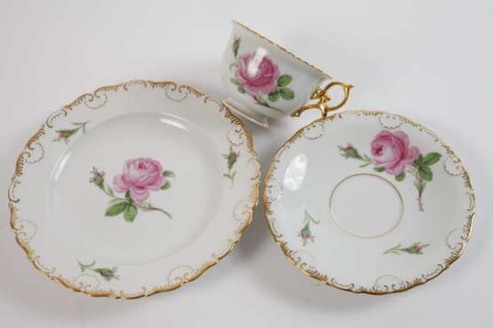 Meissen Kaffeegedeck "Rote Rose" - photo 2