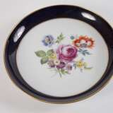 Meissen Schale "Blumenbukett" mit Blaufond - Foto 2