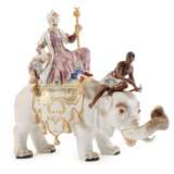 Meissen ”Perser auf Elefant mit Mohr” - photo 1