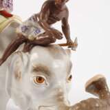 Meissen ”Perser auf Elefant mit Mohr” - photo 3