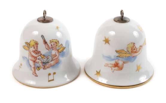 Meissen zwei kleine Glocken "Musizierende Engel" - фото 1