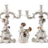 Paar figürliche Leuchter und Puttengruppe - фото 1