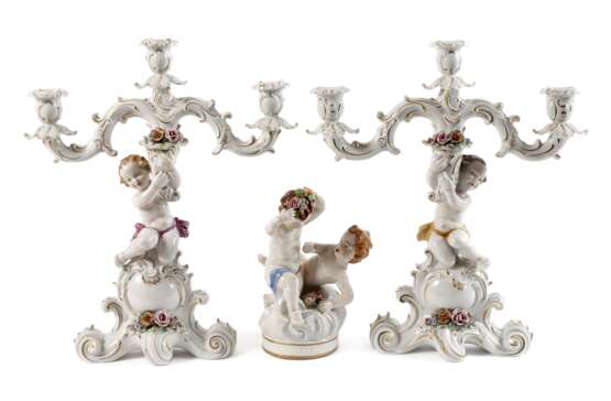 Paar figürliche Leuchter und Puttengruppe - фото 1 Paar figürliche Leuchter und Puttengruppe - фото 1