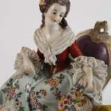 Volkstedt Rokokodame mit Diener - Foto 2