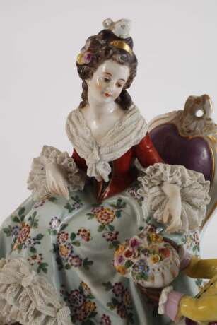 Volkstedt Rokokodame mit Diener - Foto 2 Volkstedt Rokokodame mit Diener - Foto 2