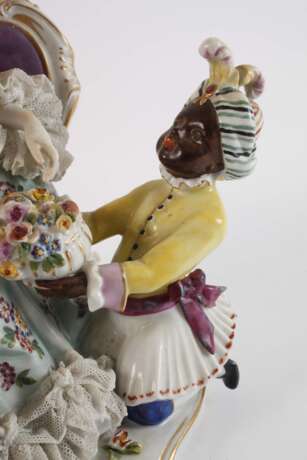 Volkstedt Rokokodame mit Diener - Foto 3 Volkstedt Rokokodame mit Diener - Foto 3