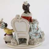 Volkstedt Rokokodame mit Diener - Foto 4